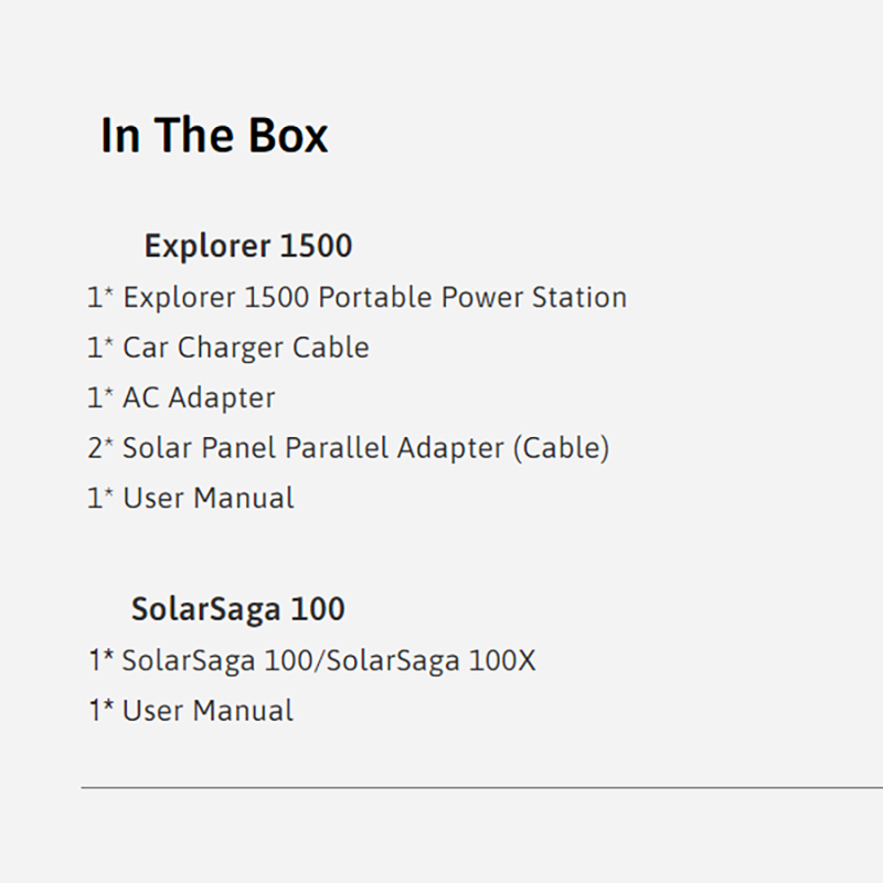 Jackery Explorer 1500W + 2 Solar Saga 100W Panels