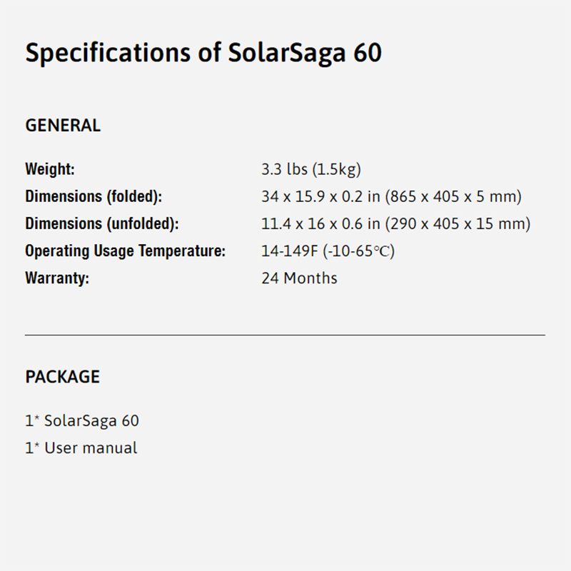 Jackery 160W + Saga60W Solar Panel